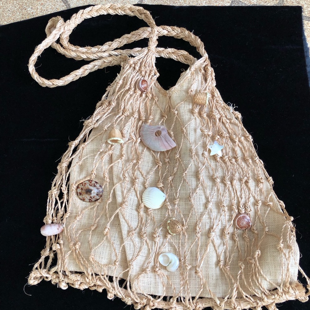 SHELL Straw Purse BAG